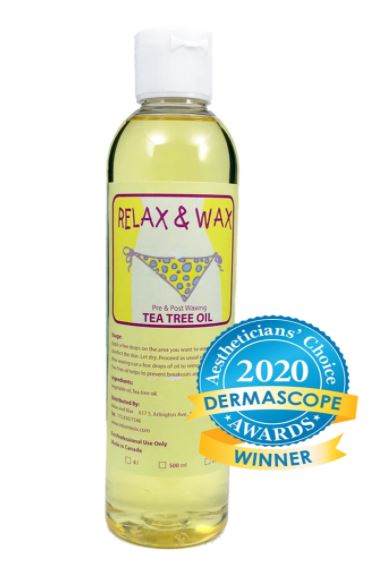 Relax & Wax - Tea Tree Oil 8oz ~ All Natural & Dye Free